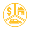 آیکن سیستم مدیریت درآمد و دارایی‌ها Income and Assets Management System برای ثبت، پایش و تحلیل منابع مالی و سرمایه‌ای سازمان